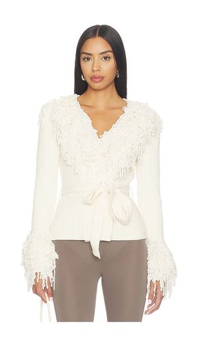 GILET À FRANGES KNIT FRINGE V-NECK CARDIGAN en . Taille L. Also en M - Naked Wardrobe - Modalova