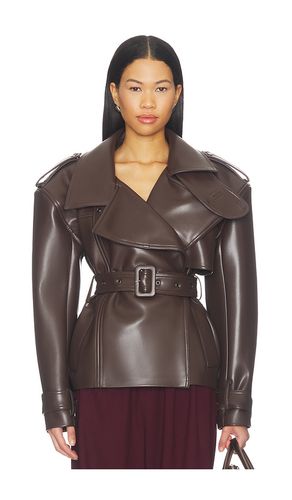 TRENCH IMITATION CUIR AVEC CEINTURE en . Taille S. Also en - Naked Wardrobe - Modalova