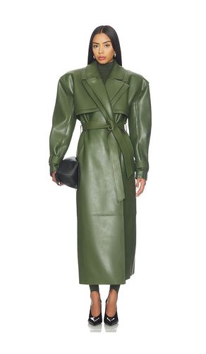 TRENCH-COAT EN IMITATION CUIR À DOUBLE COL DOUBLE COLLAR FAUX LEATHER TRENCH COAT en . Taille L. Also en M - Naked Wardrobe - Modalova