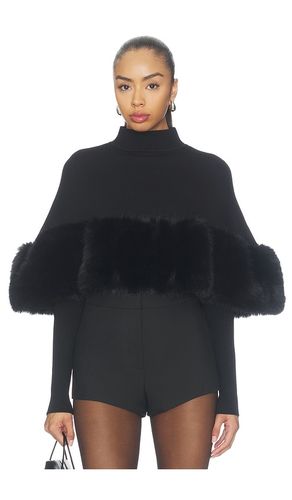 Knit Faux Fur Cape Top en . Taille L. Also en M, S, XL, XS - Naked Wardrobe - Modalova