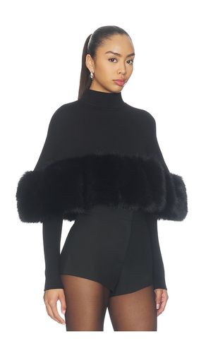 Knit Faux Fur Cape Top en . Taille L. Also en M, S, XL, XS - Naked Wardrobe - Modalova