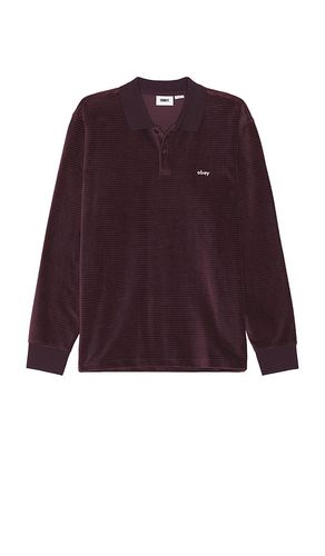 Loop Velour Long Sleeve Polo in . Size M, S, XL/1X - Obey - Modalova