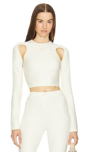 OFF- Sleek Long Sleeve Crop Top in . Size 40, 42, 44 - OFF-WHITE - Modalova