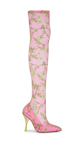 Crystal Printed Mesh Cuissard Boot in . Size 37 - OFF-WHITE - Modalova