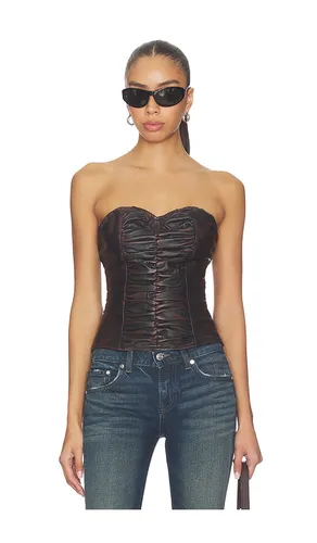 Leather Strapless Bustier Top en . Taille L. Also en S, XS - One Teaspoon - Modalova