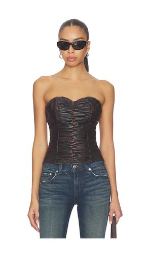 Leather Strapless Bustier Top en . Taille XS. Also en S - One Teaspoon - Modalova
