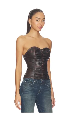 Leather Strapless Bustier Top en . Taille L. Also en S, XS - One Teaspoon - Modalova