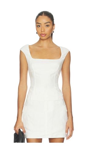 Linen Peplum Top en . Taille 10/L. Also en 12/XL, 4/S, 6/SM, 8/M - onia - Modalova