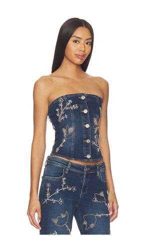 Nova Embellished Denim Top en . Taille M. Also en S, XS - OW Collection - Modalova