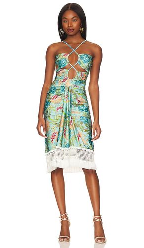 ROBE MI-LONGUE TROPICALIA LACEUP STRETCH in . Size M, XL - PatBO - Modalova