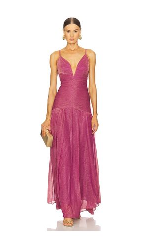 Metallic Plunge Long Dress in . Size 2, 4, 8 - PatBO - Modalova