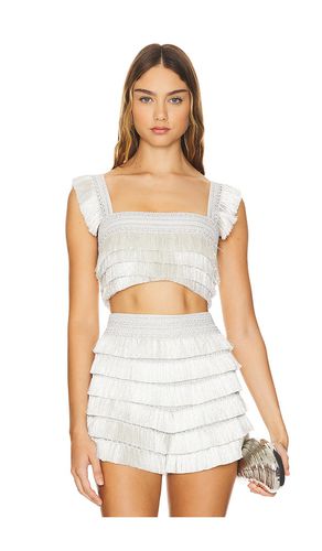 TOP CROPPED METALLIC FRINGE in . Size 2, 4, 6, 8 - PatBO - Modalova