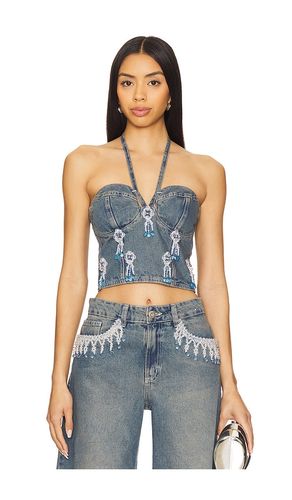 Nostalgic Sky Denim Bustier Top en . Taille 4. Also en 6, 8 - PatBO - Modalova