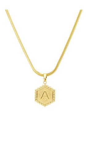 COLLIER PENDENTIF INITIAL INITIAL PENDANT NECKLACE en . Taille A. Also en B, C, D, F, G, H, J, K, M, P, R, S - petit moments - Modalova