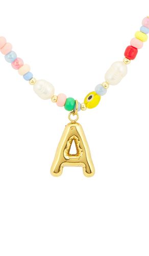COLLIER À INITIALE EN BULLES PERLÉES BEADED PEARL BUBBLE INITIAL NECKLACE en ,. Taille F. Also en H - petit moments - Modalova