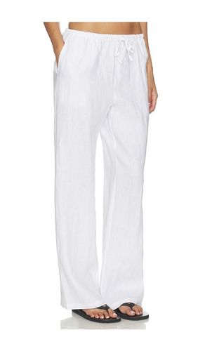 PANTALON EN LIN AVEC CORDON DE SERRAGE LORANA en . Taille M. Also en XL - perfectwhitetee - Modalova
