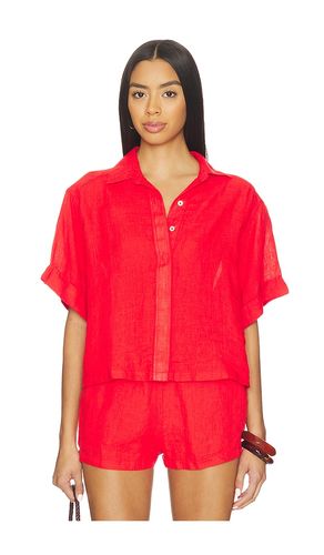 CHEMISE BOUTONNÉE EN LIN LINEN BUTTON UP TOP en . Taille M/L. Also en XS/S - PQ - Modalova