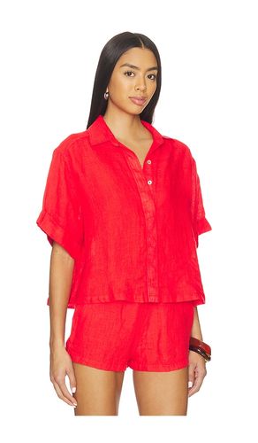 CHEMISE BOUTONNÉE EN LIN LINEN BUTTON UP TOP en . Taille M/L. Also en XS/S - PQ - Modalova