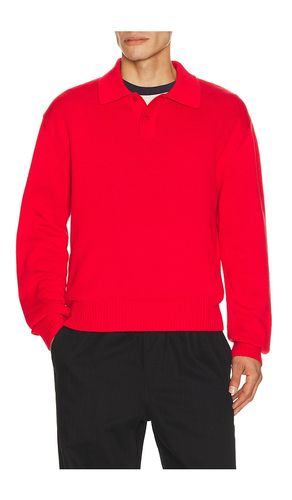 Cotton Long Sleeve Knit Polo en . Taille L. Also en M, S, XL/1X - Palmes - Modalova