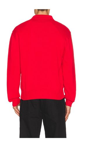 Cotton Long Sleeve Knit Polo en . Taille S. Also en M, L, XL/1X - Palmes - Modalova
