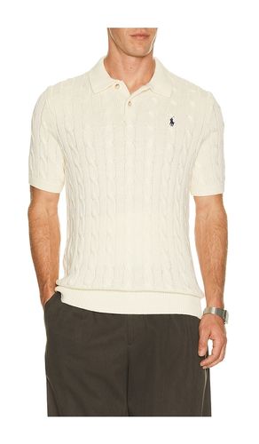 Short Sleeve Cotton Cable Knit Polo Sweater en . Taille S. Also en - Polo Ralph Lauren - Modalova