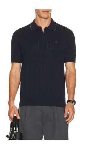COL SHORT SLEEVE COTTON RIB STITCH POLO SWEATER WITH JOHNNY en . Taille M. Also en S, XL/1X, XXL/2X - Polo Ralph Lauren - Modalova