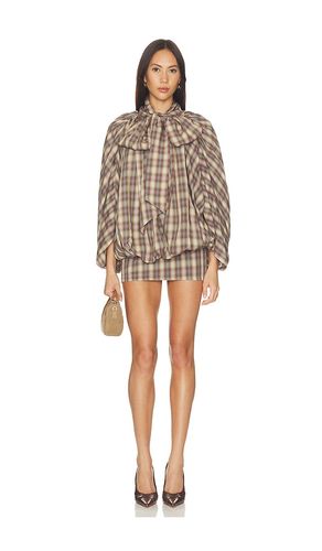 ROBE COURTE TIE-NECK SHORT COCOON MINI DRESS en . Taille 0. Also en - Prabal Gurung - Modalova