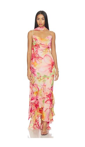 ROBE LONGUE EN DENTELLE LACE MAXI DRESS en . Taille M. Also en S, XL, XS - ROCOCO SAND - Modalova