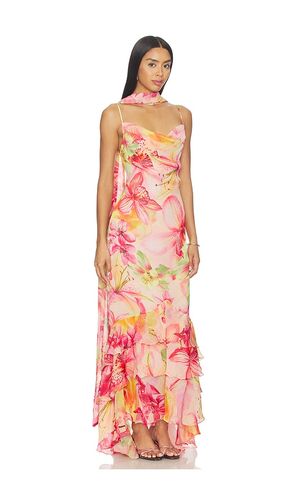 ROBE LONGUE EN DENTELLE LACE MAXI DRESS en . Taille M. Also en S, XL, XS - ROCOCO SAND - Modalova