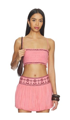 Smocking Bandeau Top en . Taille L. Also en M, XL, XXL - ROCOCO SAND - Modalova