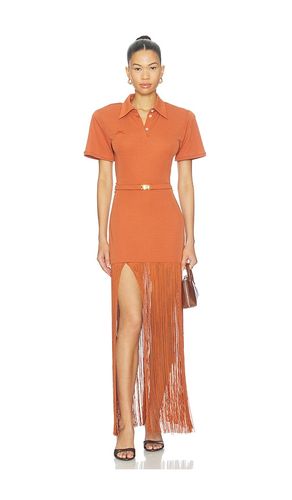ROBE POLO EN JERSEY AVEC JUPE À FRANGES en . Taille XS. Also en S, M, L - Rowen Rose - Modalova
