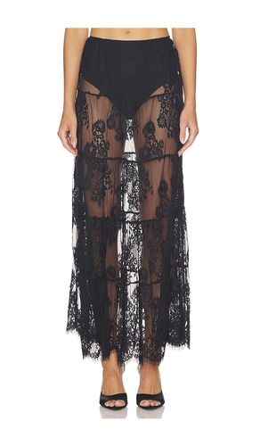 JUPE MAXI EN DENTELLE AVEC VOLANTS EN CASCADE ENOLA en . Taille L. Also en M, S, XS - Runaway The Label - Modalova