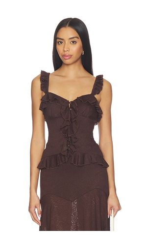 Roxelle Ruffle Split Front Top en . Taille L. Also en M - Runaway The Label - Modalova