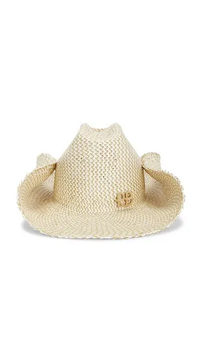 CHAPEAU DE COWBOY MONOGRAM-EMBELLISHED STRAW COWBOY HAT en . Taille S. Also en XS - Ruslan Baginskiy - Modalova