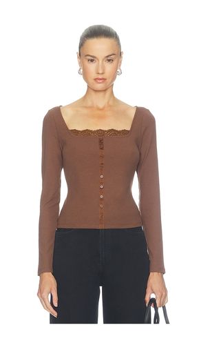 Lace Trim Long Sleeve Top en . Taille S. Also en - REVOLVE x JJ - Modalova