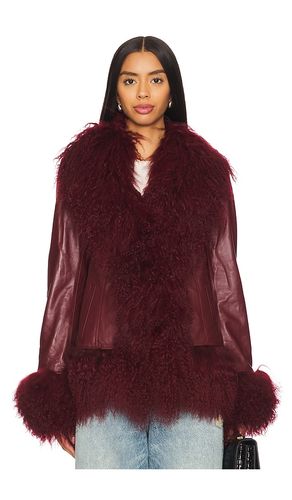 MANTEAU EN CUIR AVEC GARNITURE EN FOURRURE DOROTHY en . Taille L. Also en M, S - Susanna Chow - Modalova