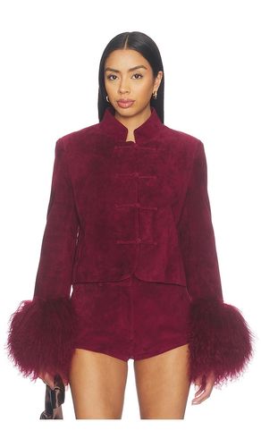 Leighton Shearling Trim Suede Jacket en . Taille L. Also en M, S - Susanna Chow - Modalova
