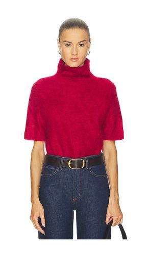 COL ROULÉ MANCHES COURTES EN MAILLE BROSSÉE en . Taille L. Also en S - Soft Goat - Modalova