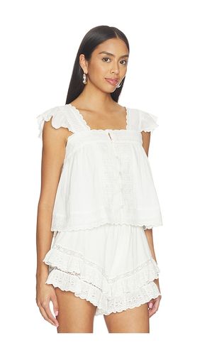 Eliza Solid Flutter Sleeveles Top en . Taille L. Also en - Sea - Modalova
