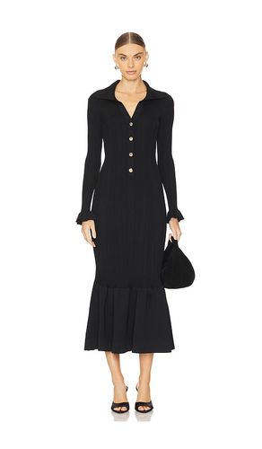 Ribbed Knit Fluted Midi Dress en . Taille M. Also en S - self-portrait - Modalova