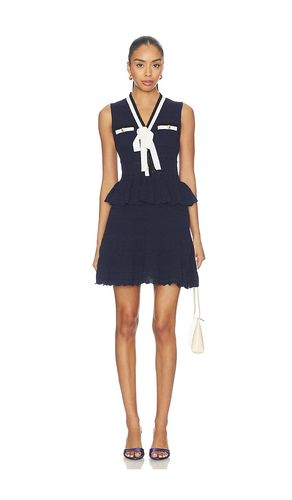 ROBE COURTE PEPLUM POINTELLE KNIT en . Taille L. Also en S - self-portrait - Modalova