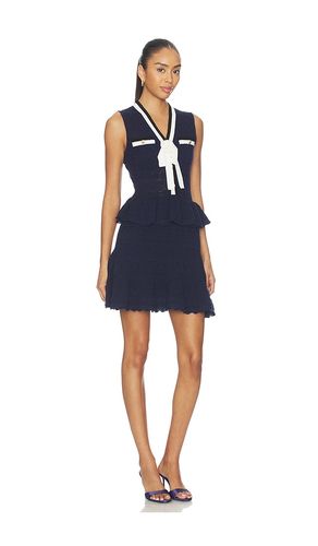 ROBE COURTE PEPLUM POINTELLE KNIT en . Taille L. Also en M - self-portrait - Modalova