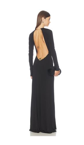 ROBE DE SOIRÉE À MANCHES LONGUES ET DOS OUVERT AVEC DÉTAILS SOLEIL & CHAÎNE RHEA en . Taille 36/S. Also en 38/M, 40/L - SIDERA - Modalova