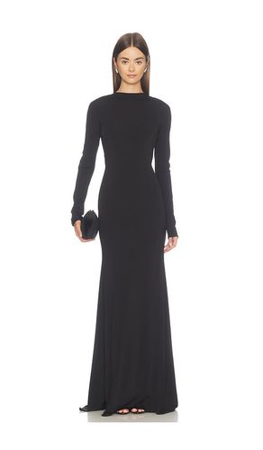 ROBE DE SOIRÉE À MANCHES LONGUES ET DOS OUVERT AVEC DÉTAILS SOLEIL & CHAÎNE RHEA en . Taille 34/XS. Also en 36/S, 40/L - SIDERA - Modalova