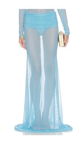 JUPE MAXI AVEC DÉTAIL DRAPÉ À LA TAILLE, CHARM SOLEIL ET CHAÎNE NEREA en . Taille 34/XS. Also en 36/S, 38/M - SIDERA - Modalova