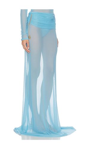 JUPE MAXI AVEC DÉTAIL DRAPÉ À LA TAILLE, CHARM SOLEIL ET CHAÎNE NEREA en . Taille 34/XS. Also en 36/S, 38/M - SIDERA - Modalova