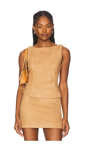 Aviva Faux Suede Top en . Taille S. Also en XS - superdown - Modalova