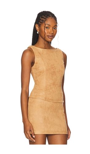 Aviva Faux Suede Top en . Taille S. Also en XS - superdown - Modalova