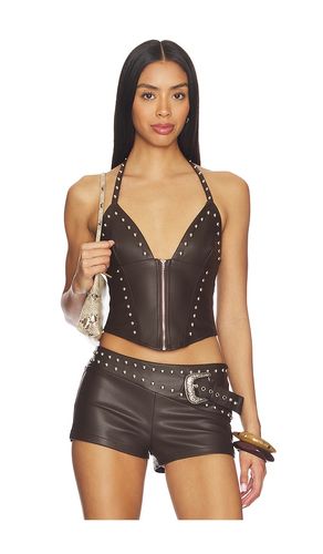 Melisa Faux Leather Top en . Taille L. Also en M, S, XL, XS, XXS - superdown - Modalova