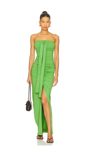 ROBE FENDUE AVEC NŒUD CENTRAL FRONCÉ en . Taille M. Also en S - Susana Monaco - Modalova